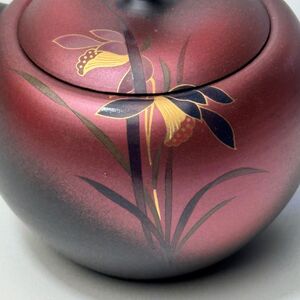 昭萠　16号黒泥丸形紫蘭急須　6-483｜陶器 やきもの 焼き物 手作り 職人 昭萌窯 丸よ小泉 愛知県 常滑市