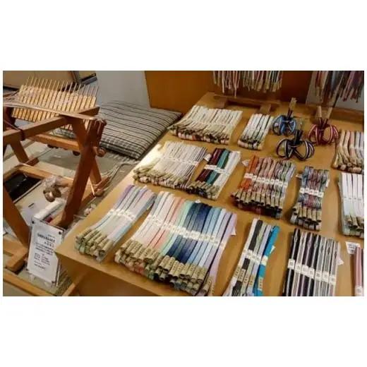 【千葉県指定伝統的工芸品】江戸組紐 中村正 吾妻組あられ柄（ドット柄）帯締め 青