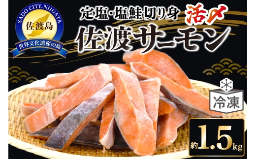 【佐渡サーモン】国産銀鮭 塩鮭切身 約1.5kg 真空包装 定塩さけ 冷凍 | 新潟県産サーモン 佐渡産サーモン 佐渡島産銀鮭 佐渡サーモン 銀鮭 ぎんざけ 鮭 さけ サケ しゃけ サーモン 塩鮭 切り身 魚 焼き魚 おかず 海鮮 にいがた さど 新潟県 佐渡市