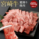 【ふるさと納税】＜霜降り焼肉 300g×2＞翌月末迄に順次出荷 宮崎牛 霜降り 牛肩ロース ロース 焼肉用 焼肉 BBQ バーベキュー 牛 お肉 牛肉 黒毛和牛 和牛 九州 国産 冷凍 宮崎県 高鍋町 送料無料