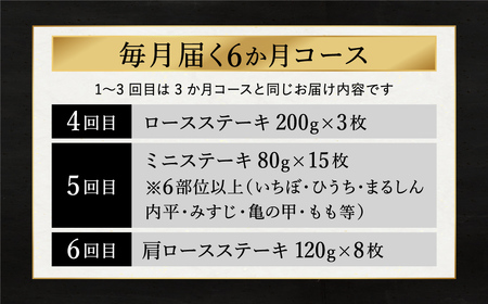 神戸牛 豪華ステーキ便 【定期便：全6回】（サーロイン・もも・ヘレ・ロース・ミニ・肩ロースステーキ） / 神戸ビーフ ステーキ 肉 A5ランク牛肉 冷凍 霜降り ステーキセット 食べ比べ 希少部位 い