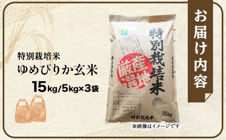 令和7年産 ファーム坂口の特別栽培米 ゆめぴりか玄米 15kg