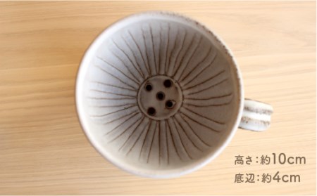 コーヒードリッパー コーヒー 陶器 食器 焼物 陶芸 白 ばら灰釉 楯岡焼窯元 tt-tobdp-w