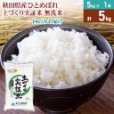 【ふるさと納税】【無洗米】 1回のみ配送 5kg 令和6年産 ひとめぼれ 土作り実証米 秋田県産