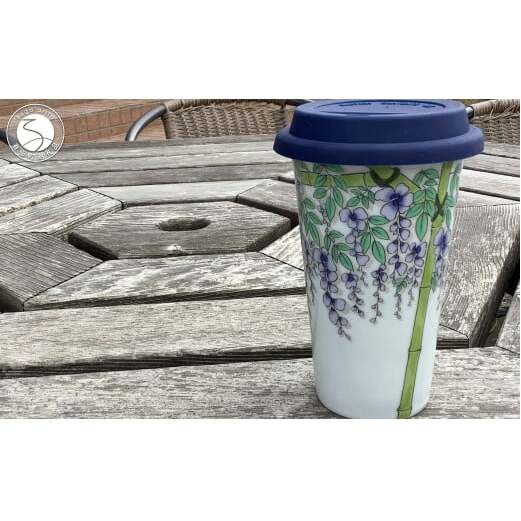 有田焼 Traveling Tumbler / Fuji トラベリングタンブラー 藤【 幸楽窯 / YUIKA Lab 】コンビニ コーヒー Mサイズ 食器 器 カップ A14-156