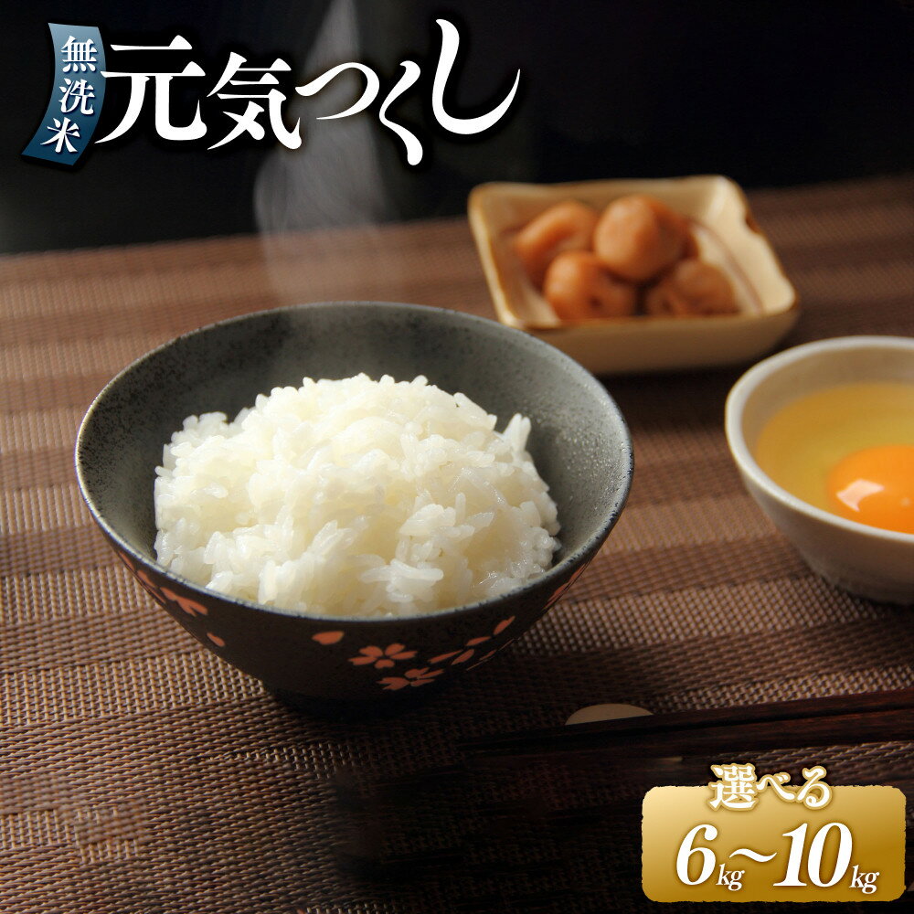 【ふるさと納税】【令和7年産新米】＜内容量が選べる＞ 元気つくし 無洗米 6kg 10kg | 無洗米 精米 米 お米 小分け 包装 元気つくし ごはん ご飯 おにぎり お弁当 食品 家庭用 備蓄米 筑前町産 国産 おすすめ 楽天ふるさと納税 送料無料