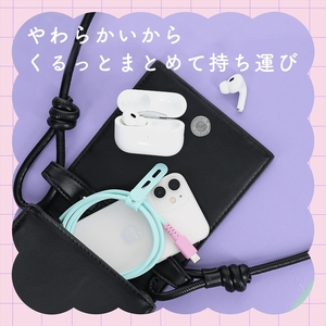 バイカラーケーブル USB-C to USB-C 60W iPhone16e 16 15 Android各種 iPad Macbook しなやか 絡まない 急速充電 PD60W データ転送 ケーブルバ