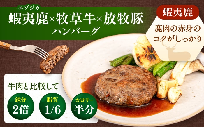 ハンバーグ 鹿肉 牛肉 豚肉 ジビエ セット 食べ比べ 小分け 冷凍