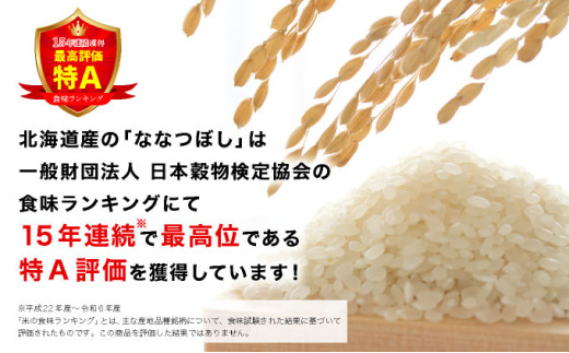 令和7年産 「15年連続最高評価特A獲得」岩見沢米「ななつぼし」北海道一の米処“岩見沢”の自信作！【25・（5kg×5ヶ月）】【定期便】[a109-024] 5㎏×5ヶ月