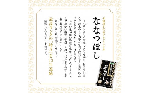 A010 【 令和６年産 】 ななつぼし （ 白米 ） 5kg×2袋 北海道 鷹栖町 米 コメ こめ ご飯 白米 お米 ななつぼし コメ 白米