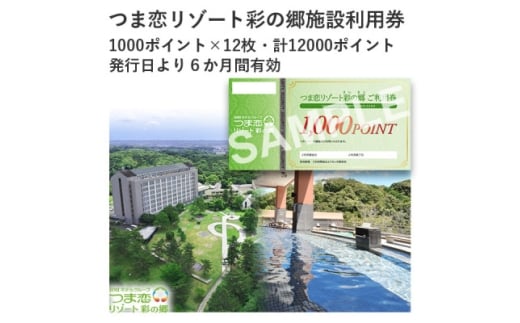 つま恋リゾート彩の郷施設利用券 12000ポイント【1676015】