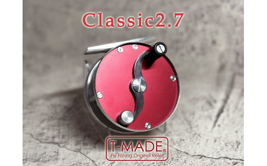 【レッド】T-MADE　Classic2.7リール　釣り リール フィッシング 渓流釣り