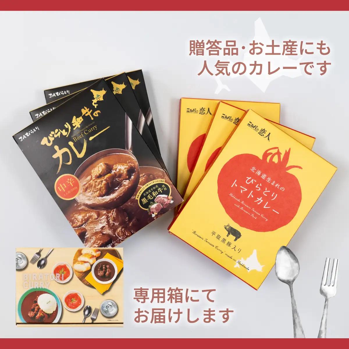 びらとり和牛カレー中辛・びらとりトマトカレーセット（各３箱） BRTH022