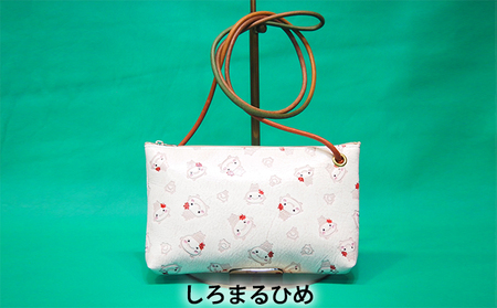 バッグ 姫路革細工 ポシェット 革 牛革 民芸品 工芸品 ファッション レディース カバン 鞄 スマホ 伝統技術  しろまるひめ
