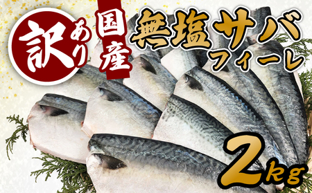 【4月以降発送】 訳あり 無塩サバ フィレ 2kg さば 鯖