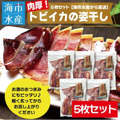 ふるさと納税 うるま市 海市水産から直送!肉厚トビイカの姿干し　5枚セット | 