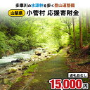 【ふるさと納税】【返礼品なし】多摩川の水源林を歩く登山道整備支援金＜小菅村応援寄附金15,000円＞