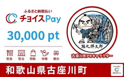 
                  古座川町チョイスPay 30,000pt【会員限定のお礼の品】
                