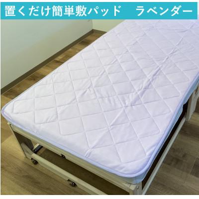 ふるさと納税 泉大津市 置くだけ簡単 やわらかくて気持ちいい　優しい温もり　敷パッド　100×200cm　ラべンダー