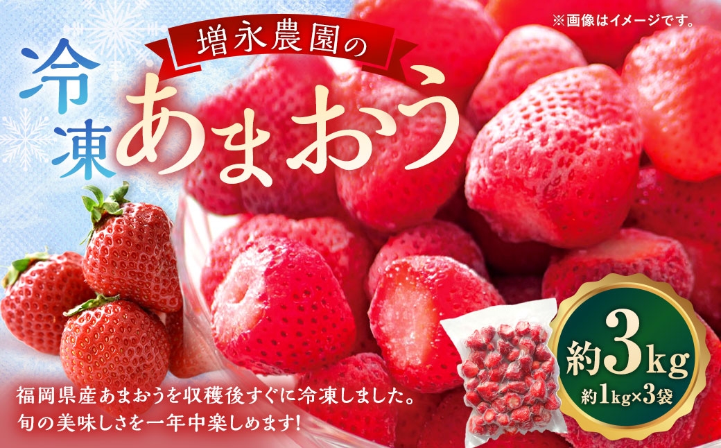 
                  増永農園のあまおう冷凍いちご 約3kg あまおう 冷凍 いちご イチゴ 苺 国産 福岡県産 くだもの 果物 フルーツ 果実
                