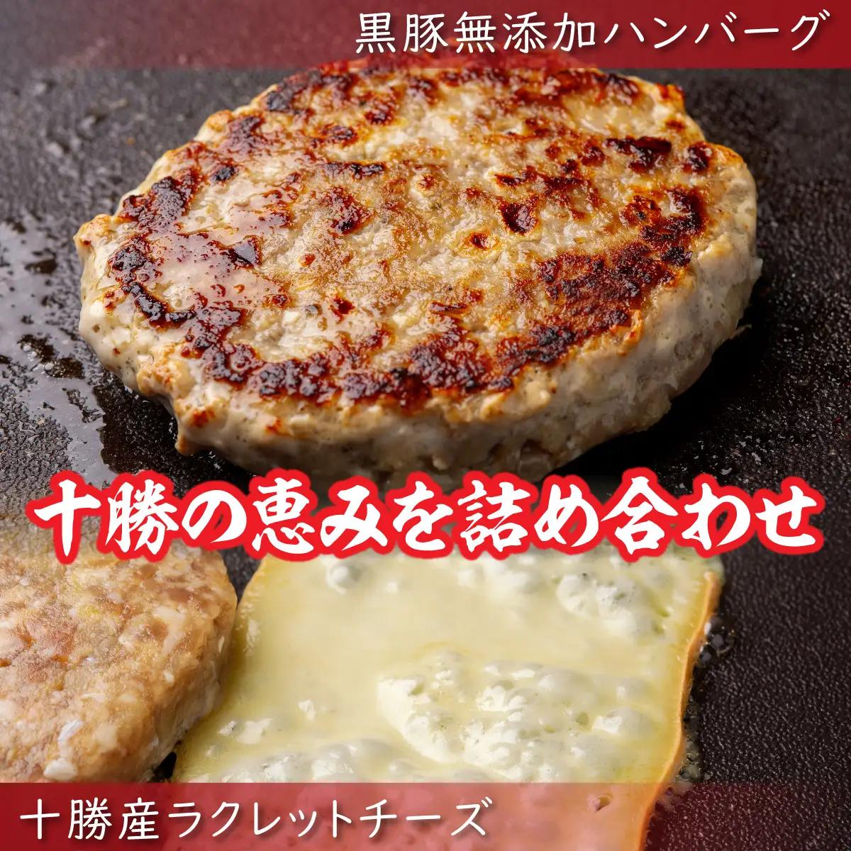 【定期4ヶ月】黒豚無添加ハンバーグ＆十勝産ラクレットチーズ 150g×6+84g SKN118