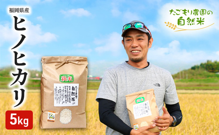 ヒノヒカリ 自然米 たごもり農園 農薬不使用 ヒノヒカリ【5kg】