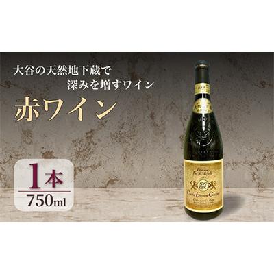 ふるさと納税 宇都宮市 大谷の天然地下蔵で深みを増すワイン シャトーヌッフ デュ パープ赤 1本