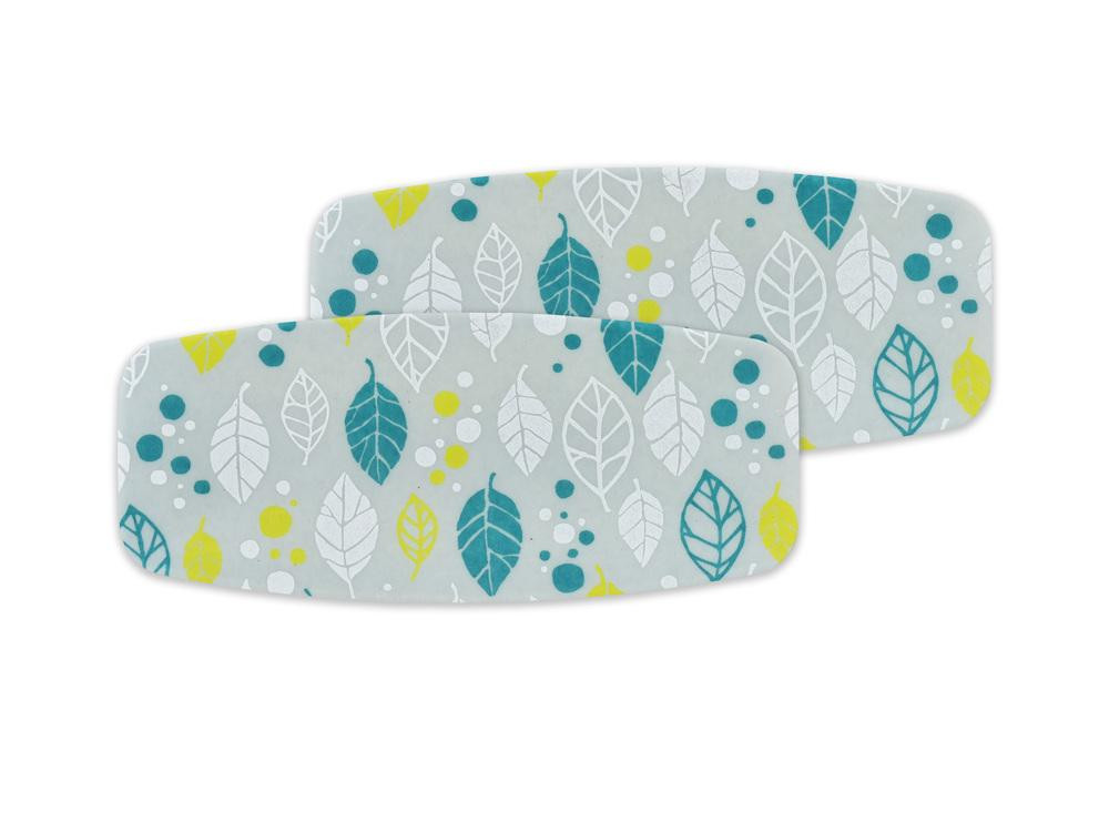 
            友禅和紙おしぼりトレー 2枚セット ウインターリーフ グレー　タツクラフト
          