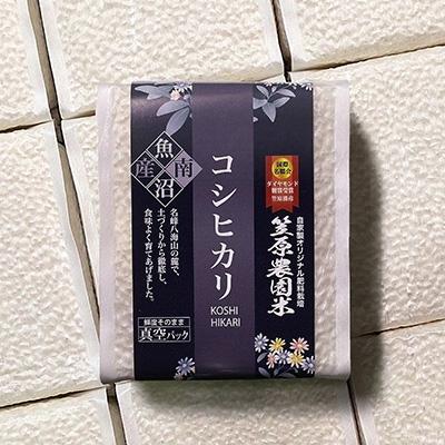 ふるさと納税 南魚沼市 令和7年産　南魚沼産 笠原農園米　コシヒカリ真空パック450g×20個(簡易包装)