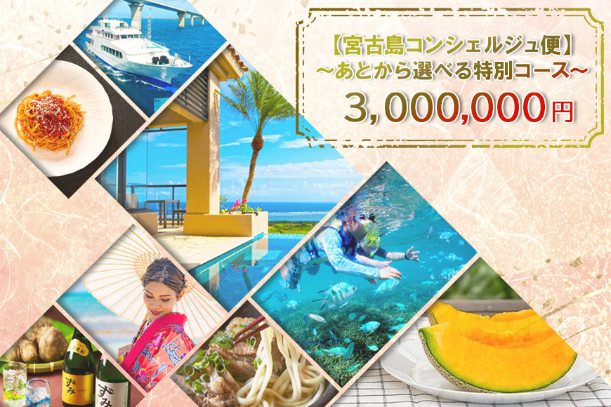 
            宮古島コンシェルジュ便 〜あとから選べる特別コース〜（300万円分）
          