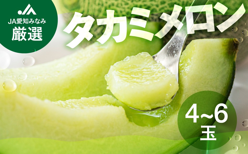 
                  【先行予約】タカミメロン 4 ～ 6玉 入り （ 3L ～ L ） メロン フルーツ 果物 愛知県 田原市 渥美半島 お取り寄せ ギフト 贈り物 プレゼント 贈答 贈答用
                