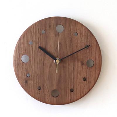 ふるさと納税 宇治市 掛時計(ブラックウォールナット・黒針)