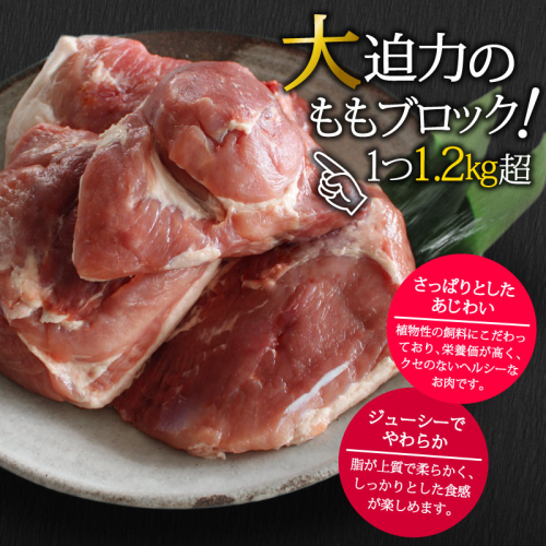 宮崎県産＜豚モモブロック＞5kg(4分割)※60日以内に出荷【B137】
