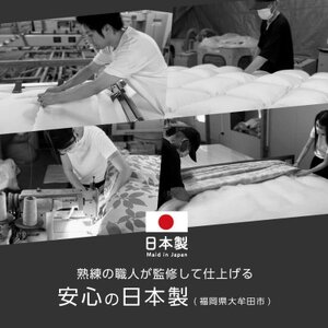 大牟田市生産 合繊敷き布団 シングルロング 中綿1.8kg 100×210cm ブラウン【1553820】