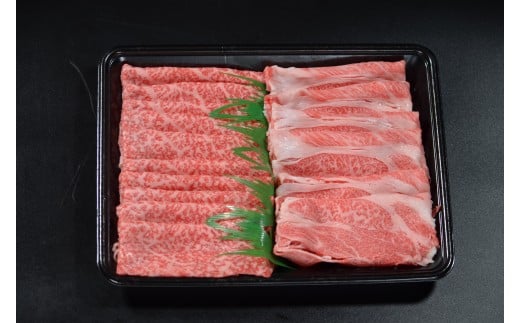 【12か月定期便】鳥取和牛ロースと赤身すき焼きしゃぶしゃぶ用600g