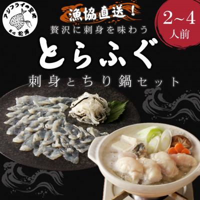ふるさと納税 松浦市 漁協直送!贅沢に刺身を味わう　とらふぐ刺身とちり鍋セット2〜4人前