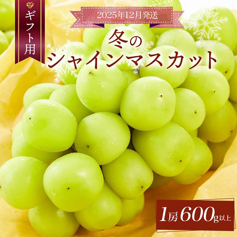 ＜2025年12月発送＞【ギフト】岡山県産 冬のシャインマスカット 1房 600g以上 [025-a032]