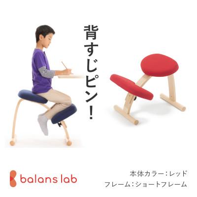 ふるさと納税 美濃市 バランス イージー ショートフレーム バランスチェア 学習椅子 日本製 [レッド]