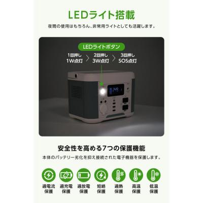 ふるさと納税 川崎市 多摩電子工業株式会社・ポータブル電源大容量リチウムイオンバッテリー　ホワイトとグレーのツートンカラー |  | 03