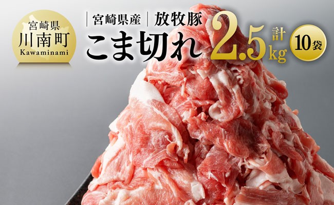 
                  【小分け！】宮崎県産豚肉　放牧豚こま切れ　10袋(計2.5㎏) 【 豚肉 豚 肉 小間切れ 細切れ 炒め物 】
                
