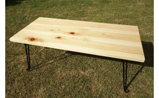 
ひのきの折りたたみローテーブル
