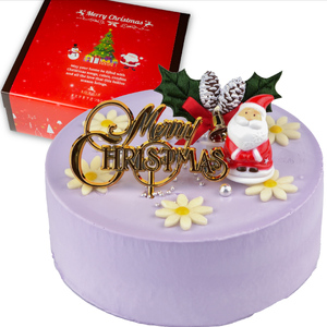 【着日指定可】クリスマスケーキ 4号 直径13.5cm 2人～4人分 285g 【クリスマス飾り付】【パステルパープル】| ケーキ ケーキ ケーキ ケーキ ケーキ ケーキ【IT028purple】