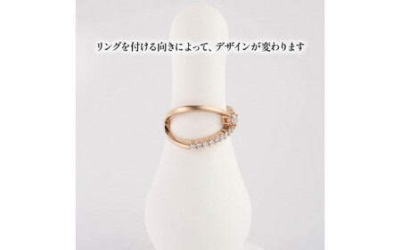 K18PG ダイヤモンド ピンキー リング ジュエリー ピンクゴールド HARA RING シリーズ 宝石 宝飾品 指輪 karati セスタディカラッチジャパン カラッチ ジャパン KARATI 沼