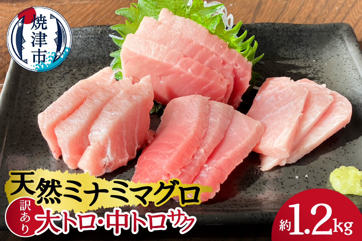 a34-045　天然ミナミマグロ 訳あり 大トロ 中トロ(サク) 詰合せ 約1.2Kg入り