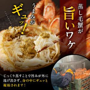 北海道産活蒸し毛蟹約600g×2尾【er001-087】