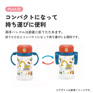 ハンドルとショルダーベルト付け替え可能 2WAYストローマグ 370ml KSHW2N はたらくクルマ 奈良県奈良市 5-164 662232
