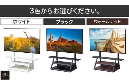 WALL インテリアテレビスタンド M1 CASTER テレビスタンド テレビ台 65インチ対応 自立タイプ 収納性 キャスター付き スマート スタイリッシュ デザイン 独自開発 棚板付き 東京都 大
