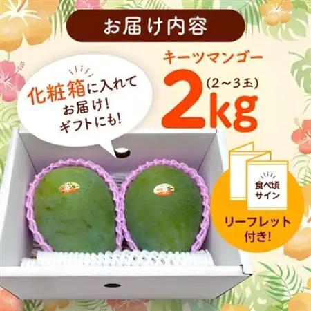 【2026年8月から順次発送・贈答用】JAおきなわ厳選 幻のキーツマンゴー2kg(2～3玉)【配送不可地域：離島】【1724305】