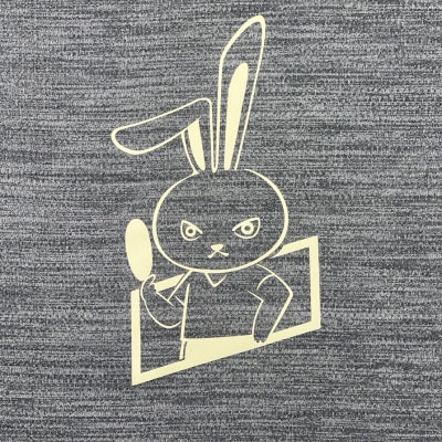 JTTA公認　卓球ユニフォーム【男女兼用(ドライ):Lサイズ】うさぎ　チャコール【配送不可地域：離島】【1514422】