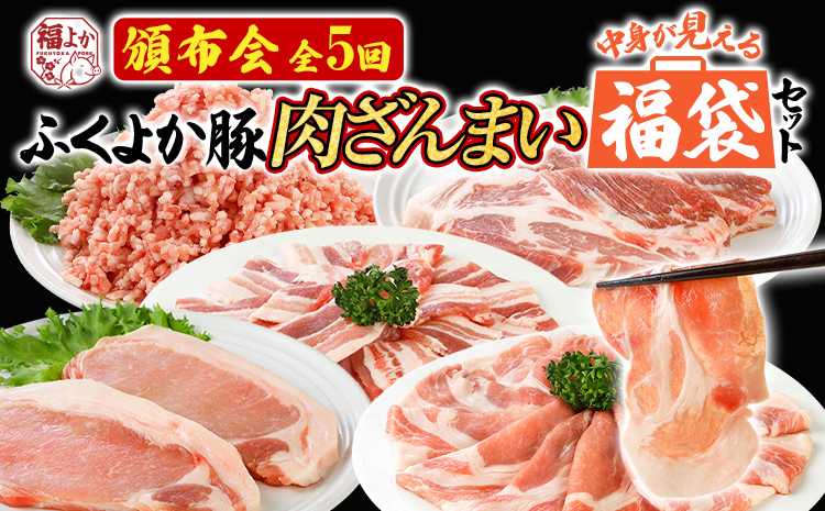 【頒布会】福袋 しゃぶしゃぶ 焼肉 切り落とし ステーキ ふくよか豚肉 定期便 豚肉ざんまいセット